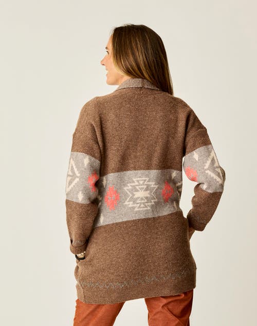 Carve Designs Priya Jacquard Topper In Brown