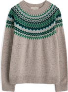 Seasalt Cornwall Gurnard's Head Fair Isle Lambswool Blend Crewneck Sweater