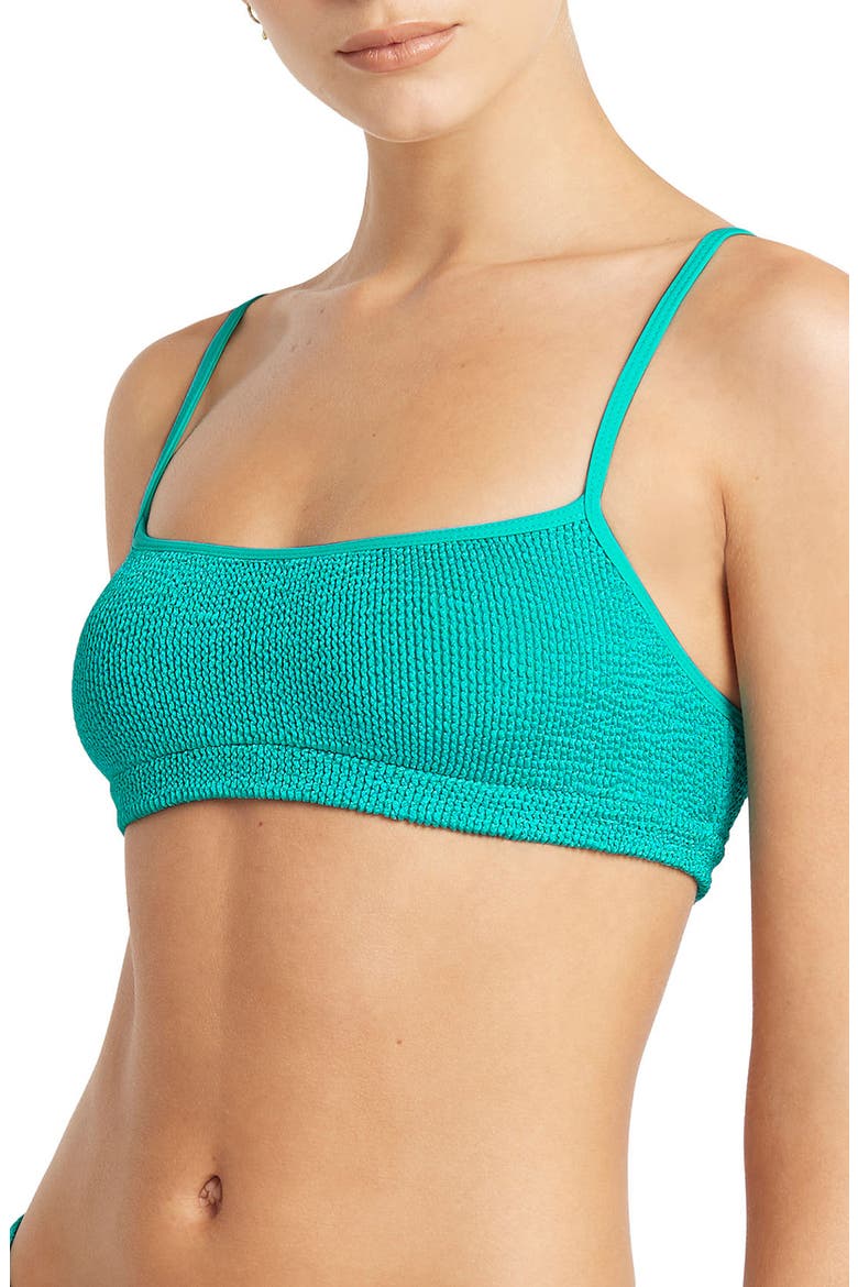 Saint Crop Bikini Top, Alternate, color, TURQUOISE SHIMMER