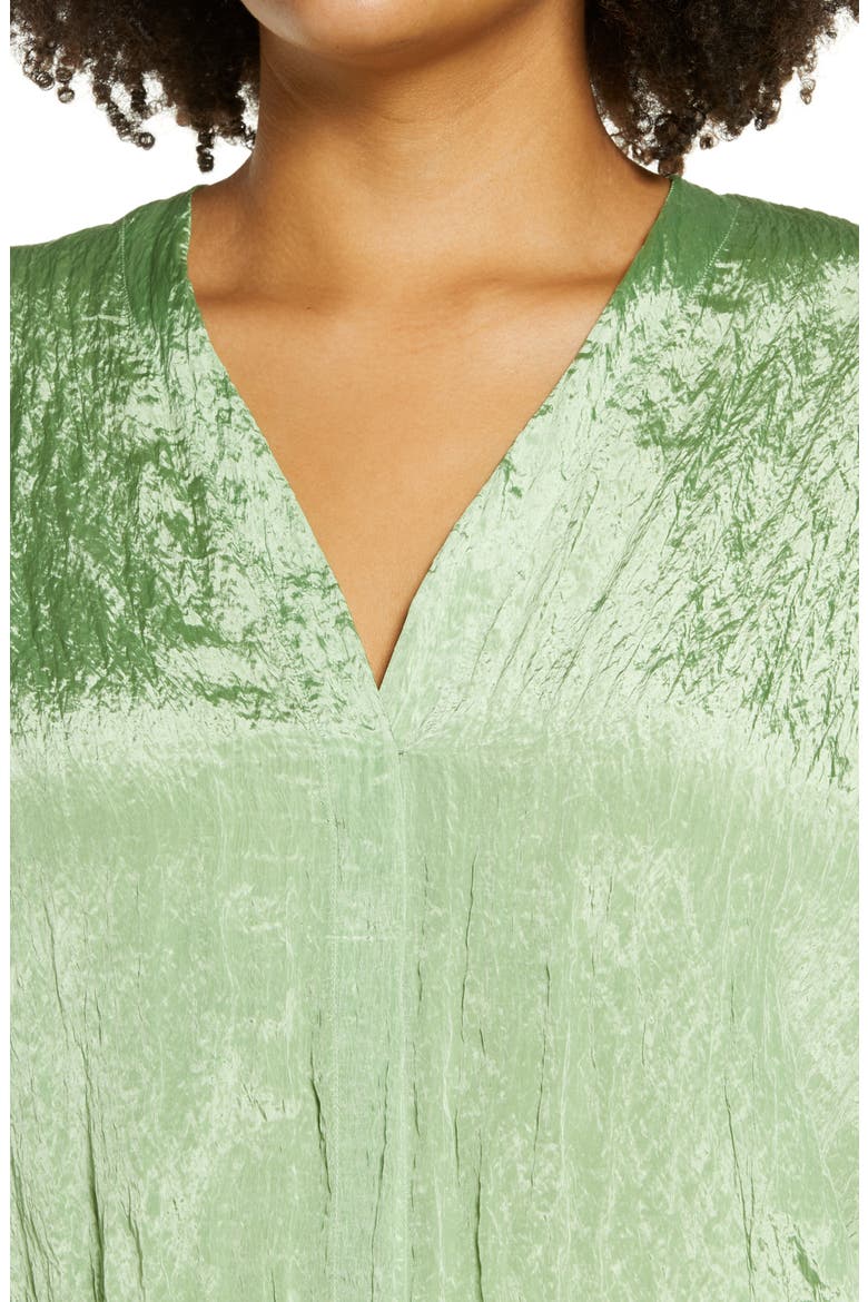 Double V-Neck Blouse, Alternate, color, PISTACHIO