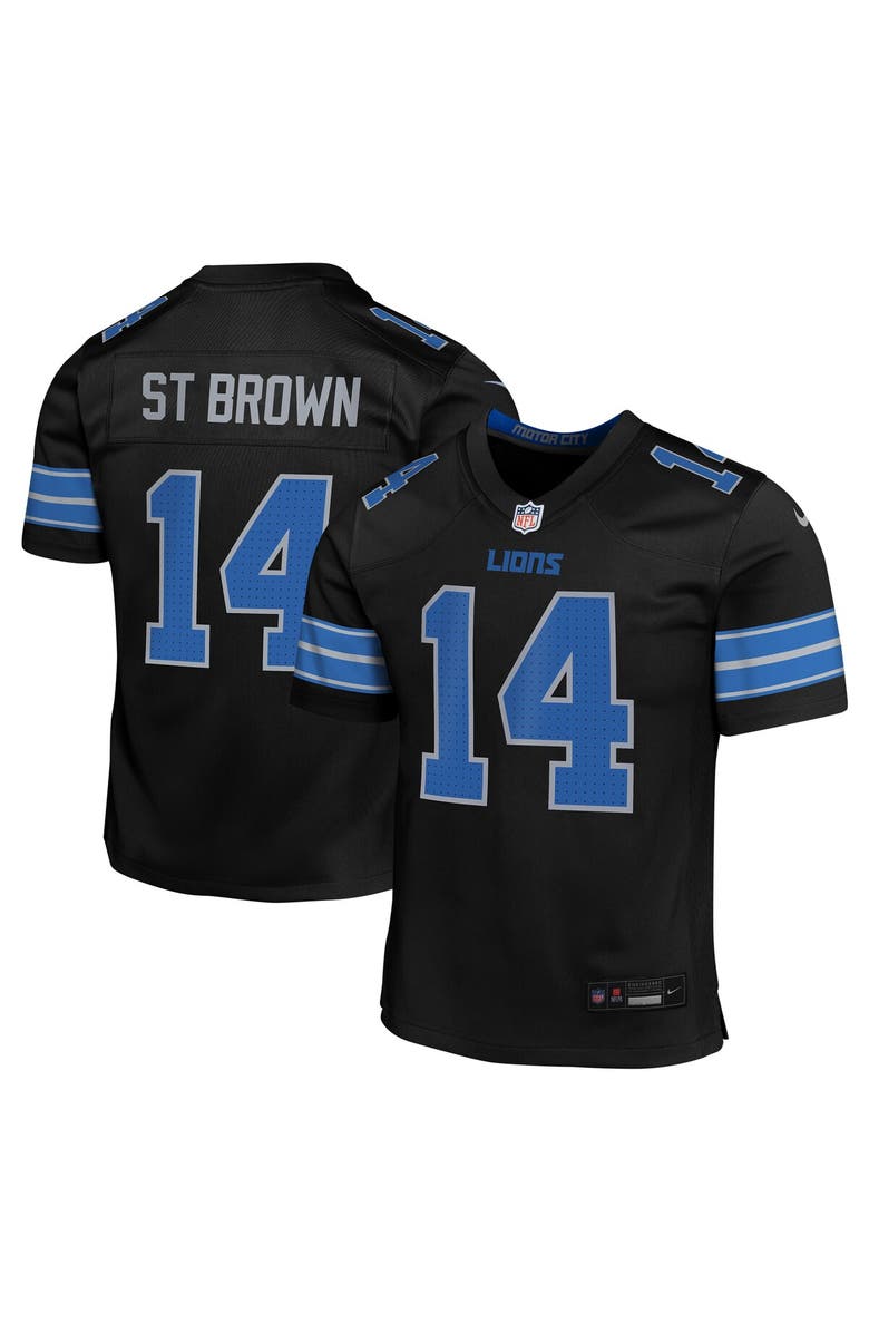 Nike Youth Nike Amon-Ra St. Brown Black Detroit Lions Alternate Player Game Jersey, Alternate, color, Black