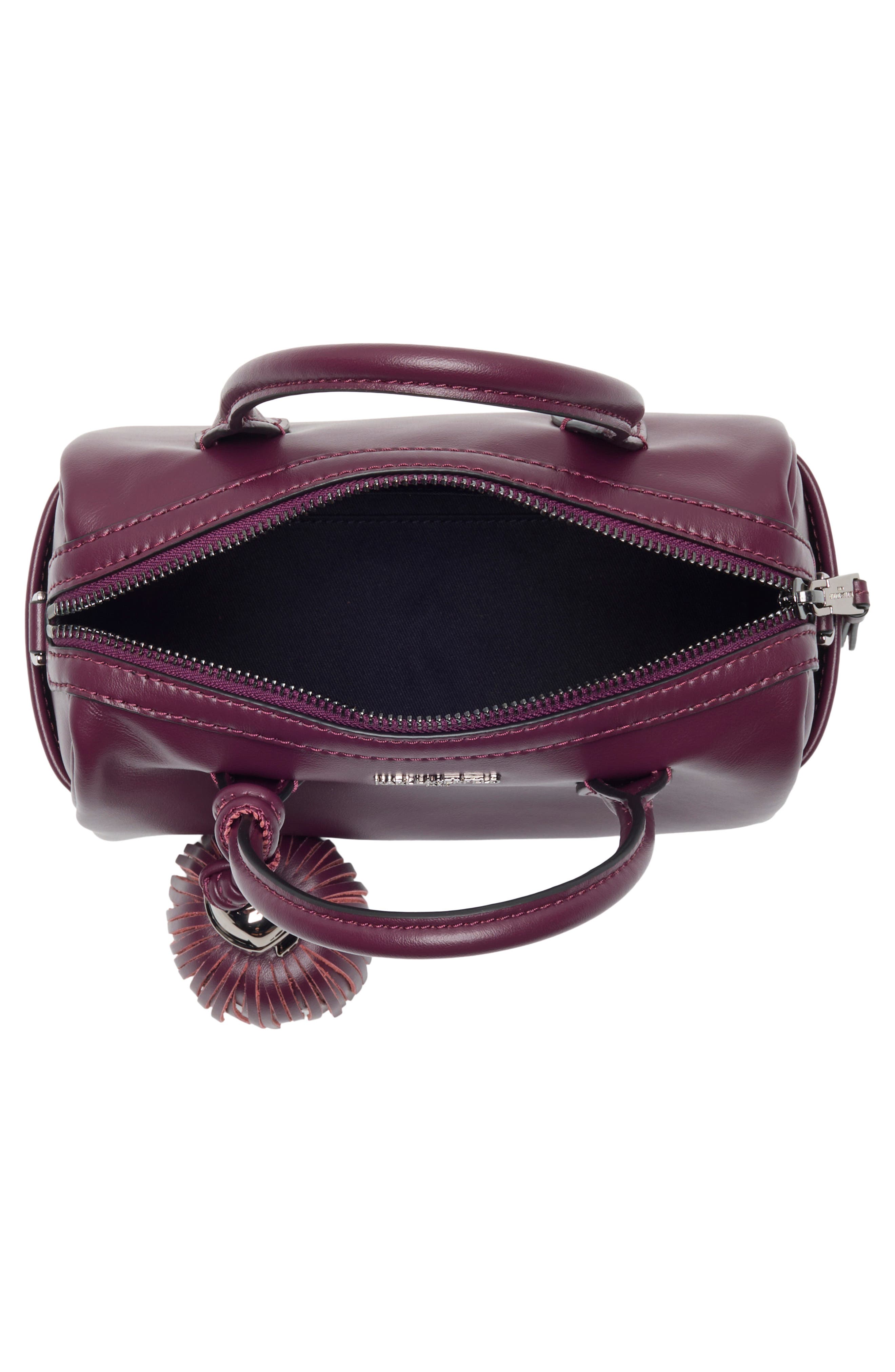Perette Leather Crossbody Bag, Alternate, color, CHERRY PLUM