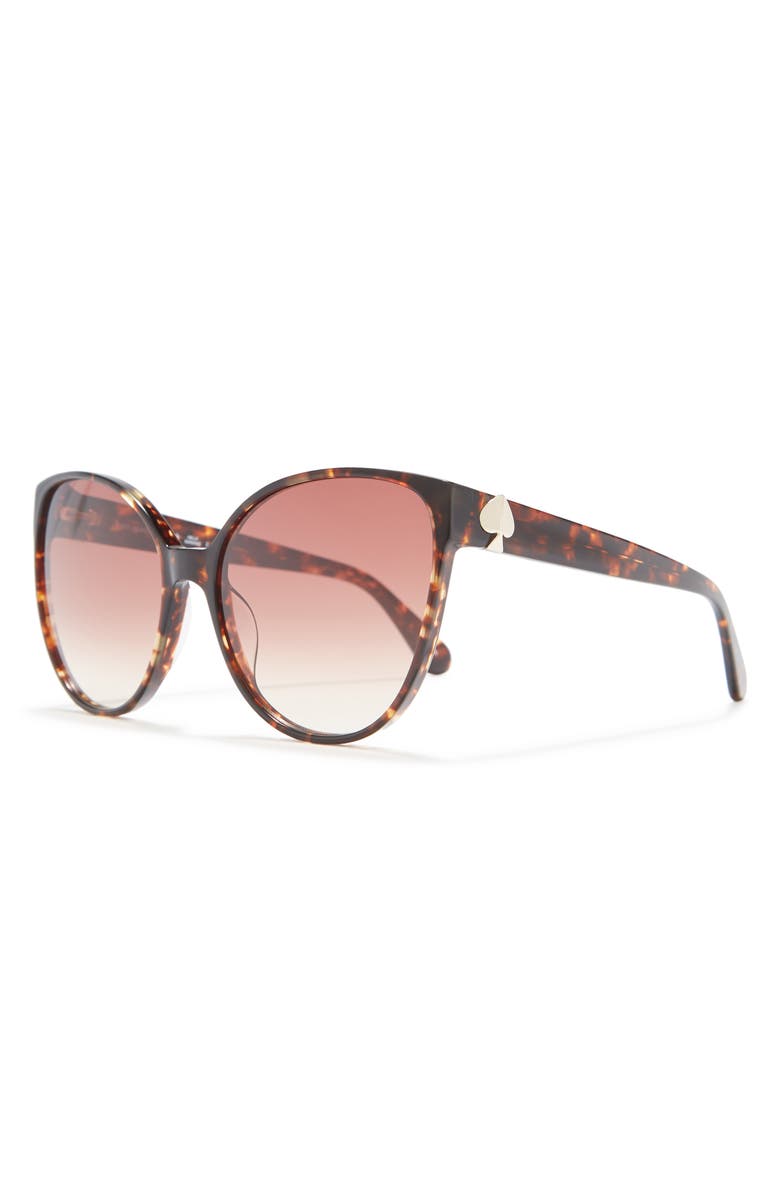 Kate Spade New York primrose 60mm gradient cat eye sunglasses, Alternate, color, Havana/ Brown Fuschia Ms
