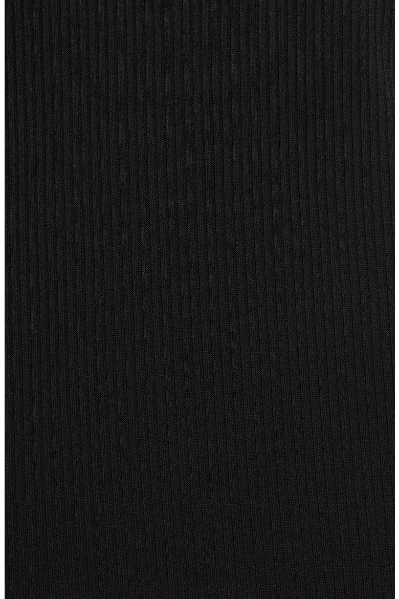 Maddie Rib Knit Cowl Shift Dress, Alternate, color, SOLID BLACK