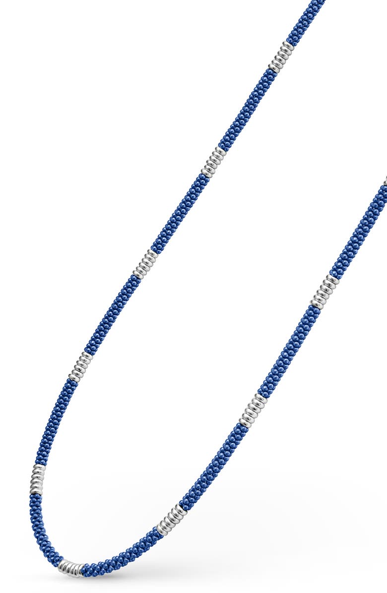 LAGOS Blue Caviar Ceramic Beaded Necklace, Alternate, color, Blue