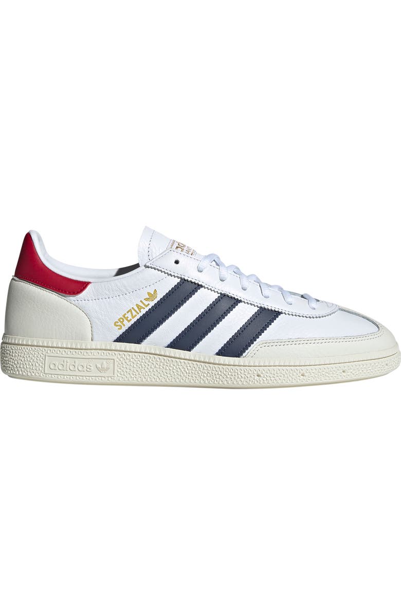 adidas Gender Inclusive Handball Spezial Sneaker, Alternate, color, White/ Navy/ Victory Red