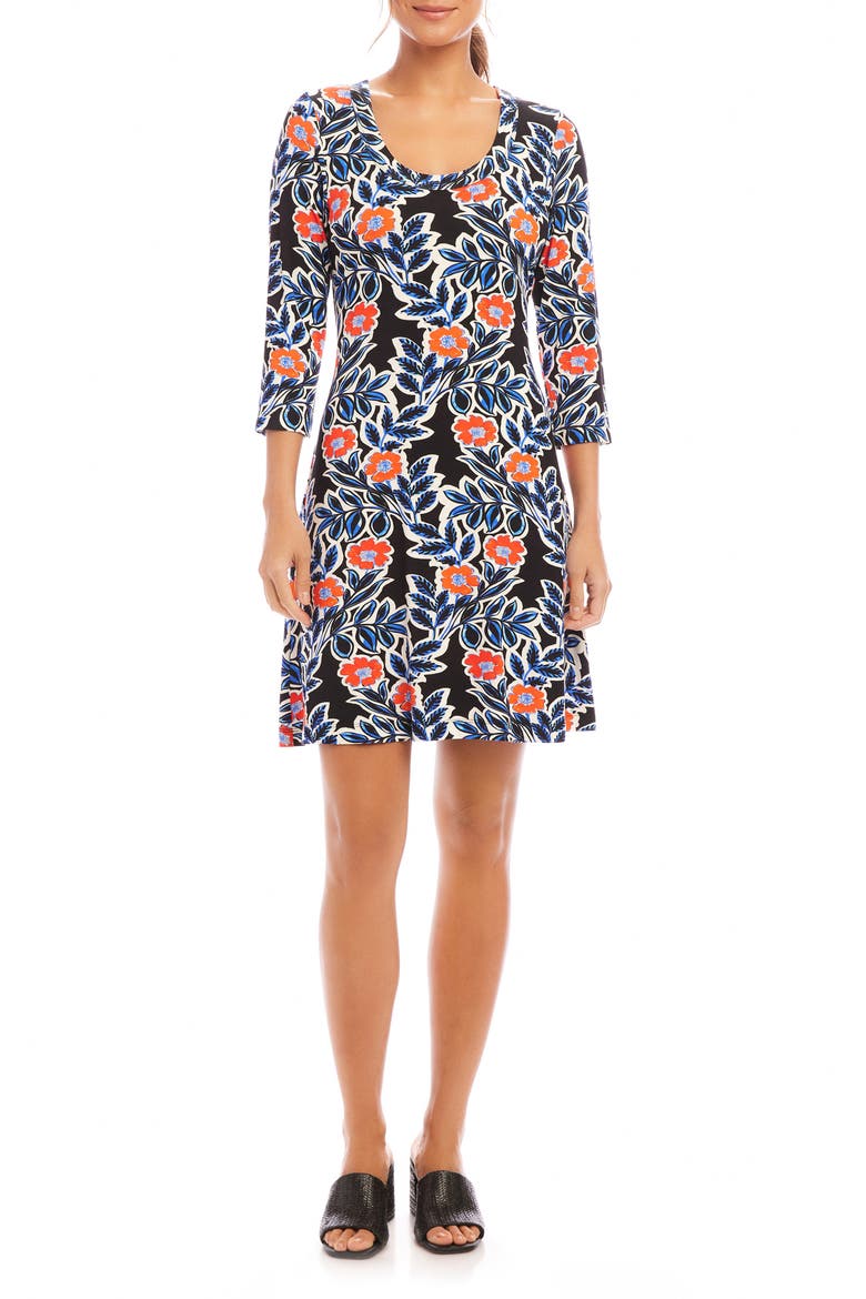 Floral Print Jersey Dress, Main, color, FLORAL PRINT
