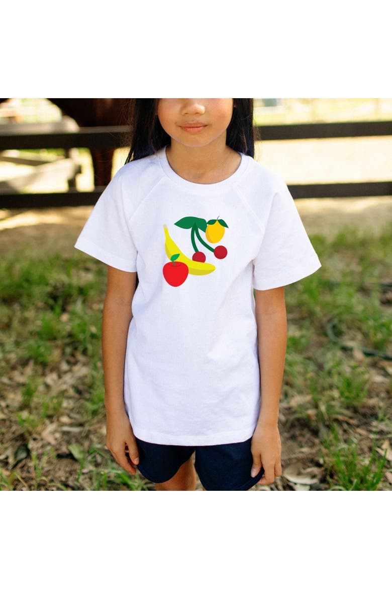 Kids' Organic Cotton Fruit Salad Graphic T-Shirt, Alternate, color, White