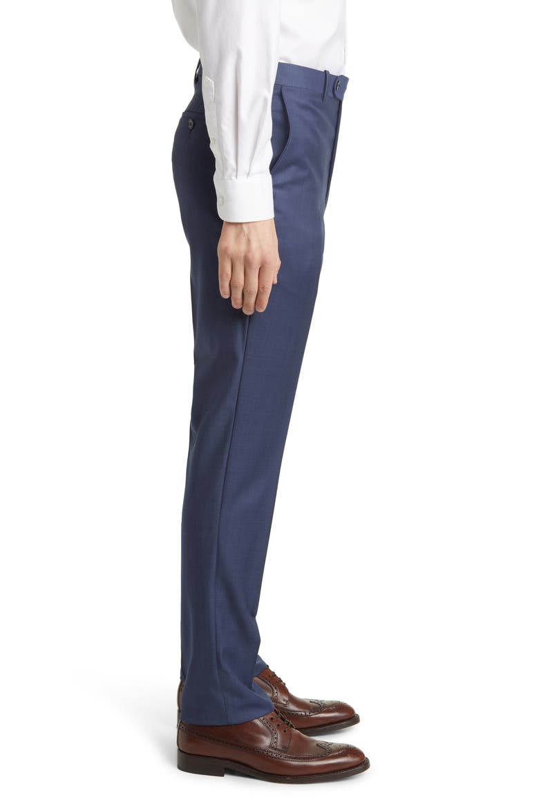 Harker Flat Front Wool Dress Pants, Alternate, color, BLUE
