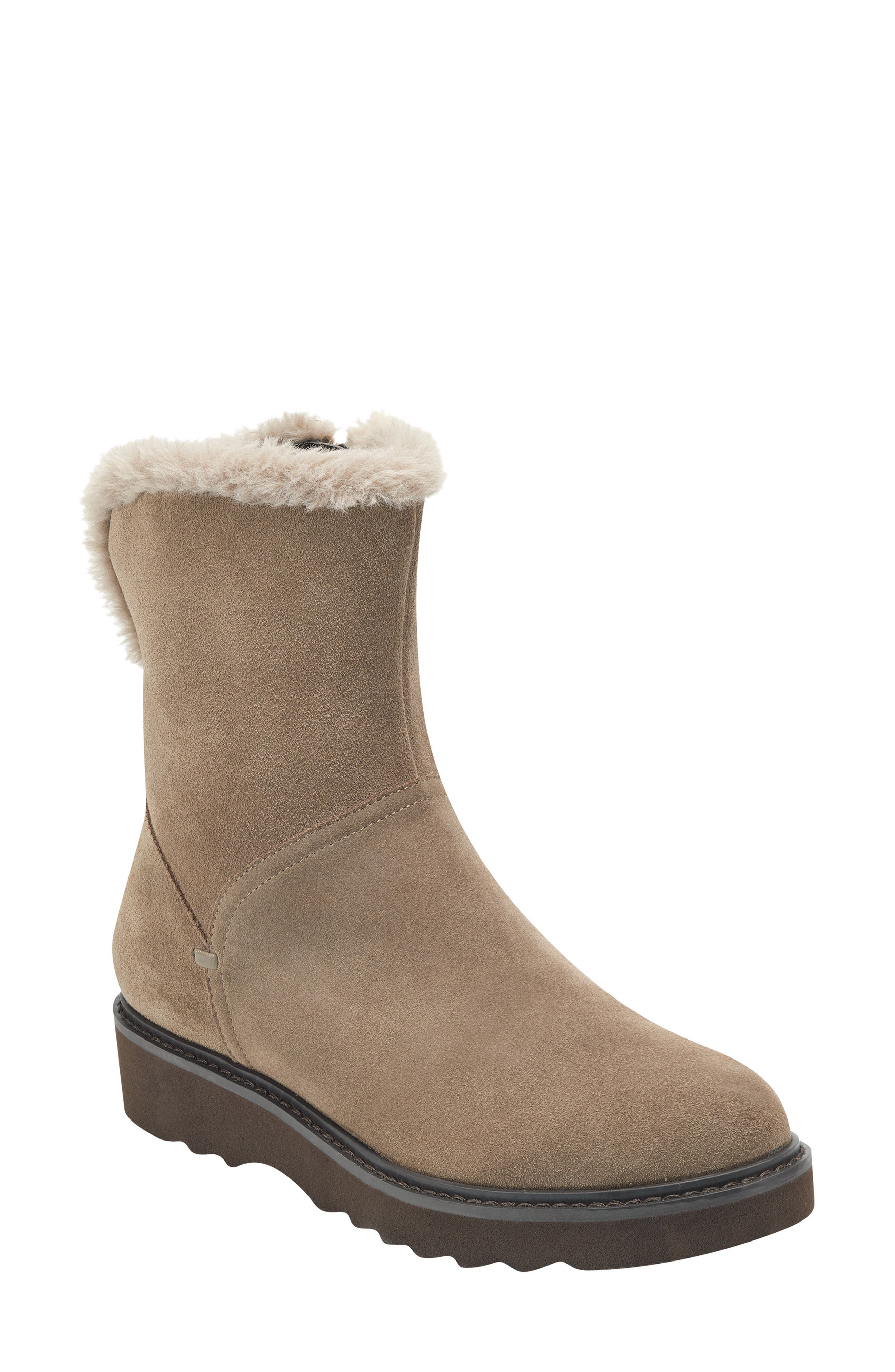 Honor Waterproof Boot, Main, color, TAUPE LEATHER