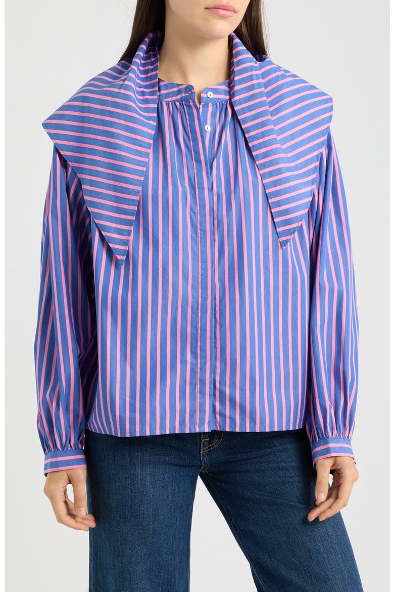 Guri Stripe Shirt, Main, color, ROSE