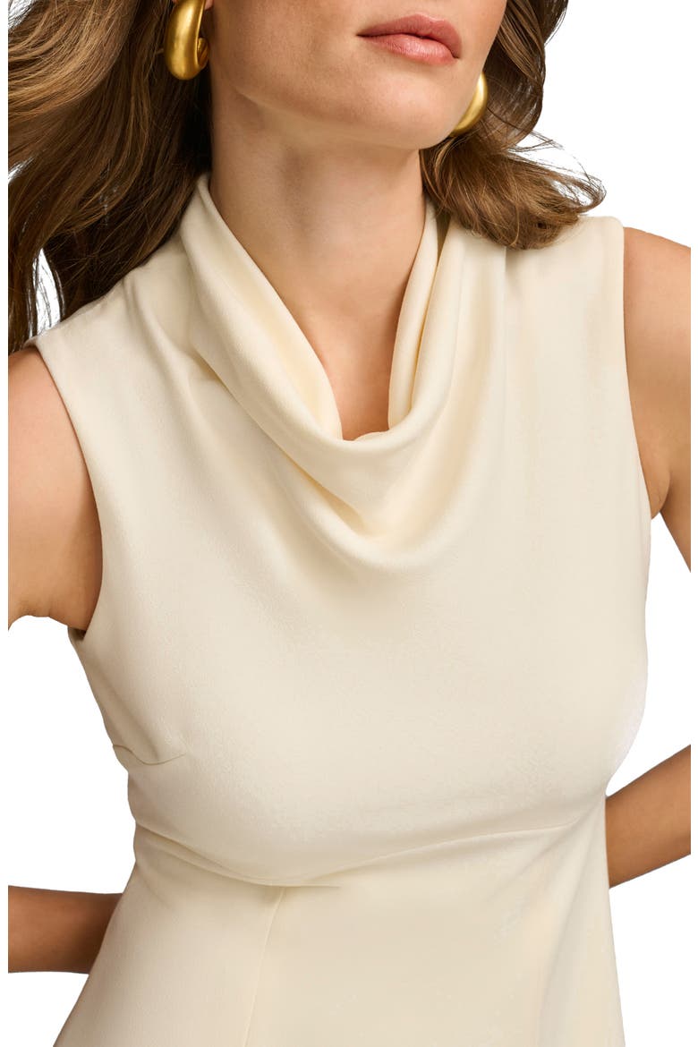 Cowl Neck Sleeveless Dress, Alternate, color, CREAM