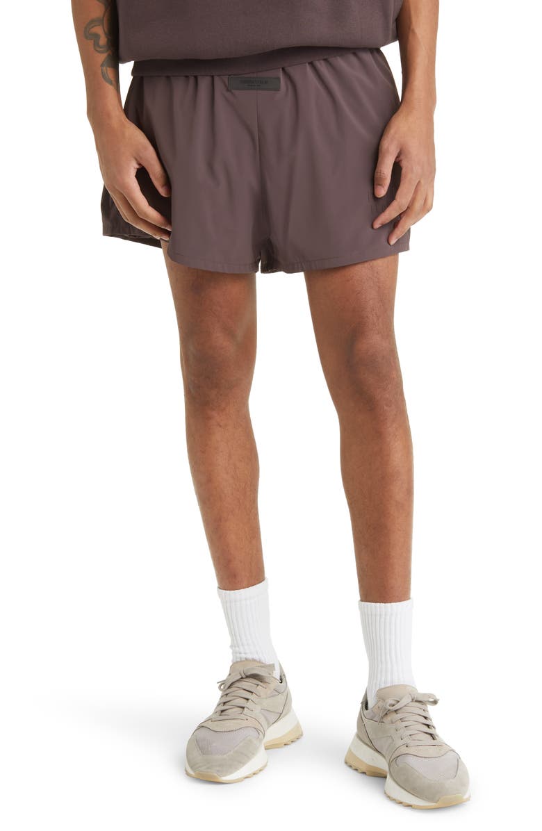 Fear of God Essentials Logo Running Shorts, Main, color, 