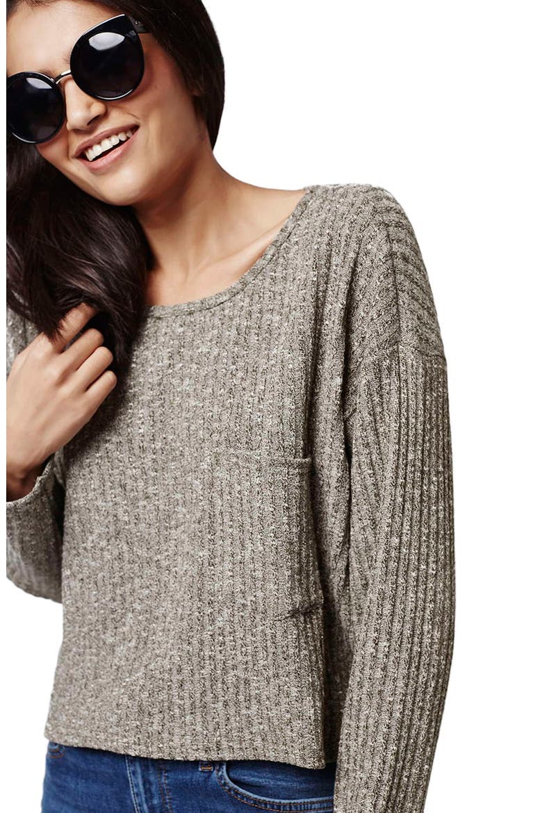 Ribbed Crop Top, Alternate, color, OLIVE