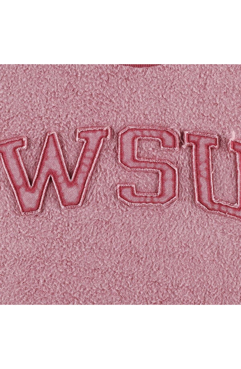 PRESSBOX Women's Pressbox Crimson Washington State Cougars Ponchoville Pullover Sweatshirt, Alternate, color, Crimson