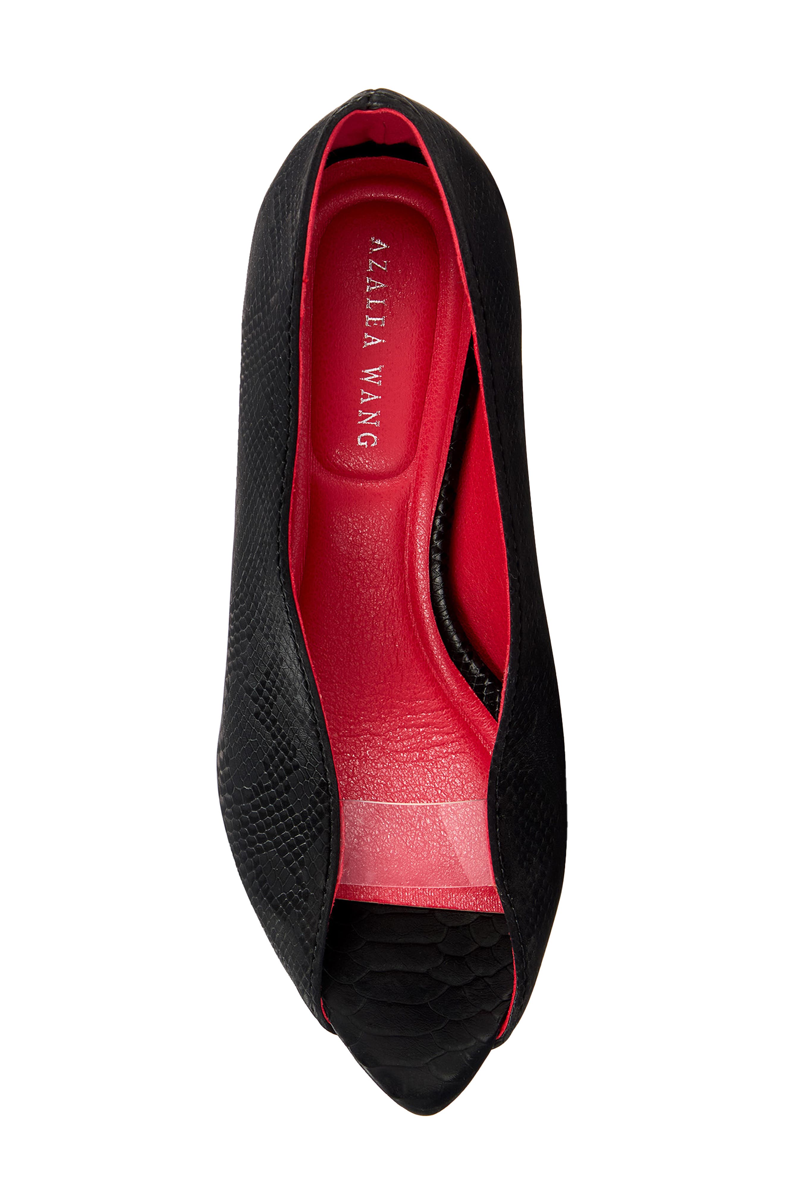Nicoleta Snakeskin Embossed Wedge Pump, Alternate, color, BLACKMULTI