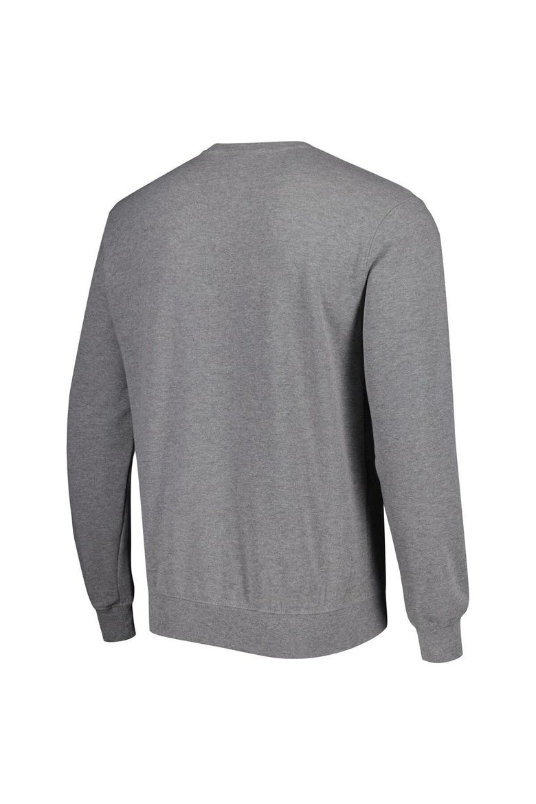 Men's Colosseum Heathered Gray Baylor Bears Arch & Logo Pullover Sweatshirt, Alternate, color, Heather Gray