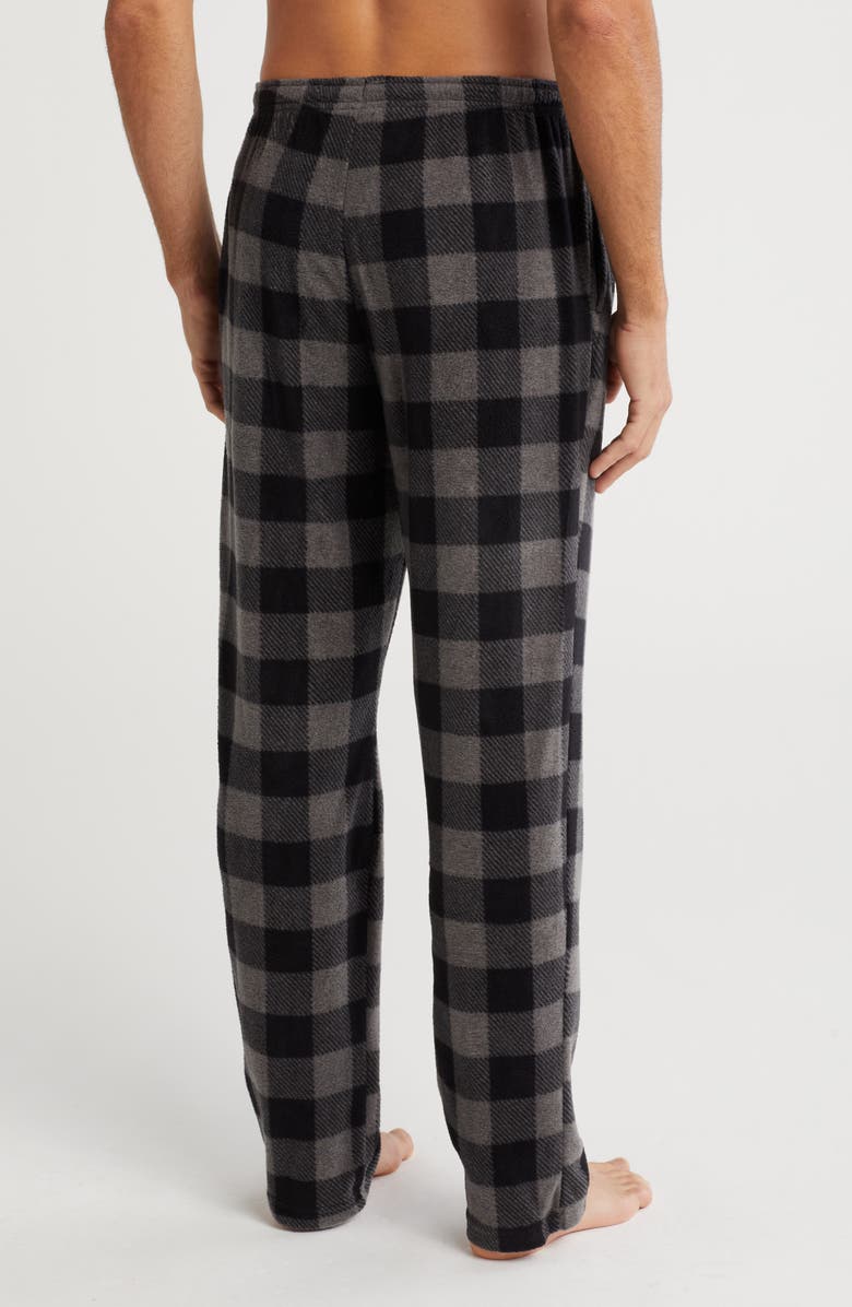Perry Ellis Fleece Buffalo Plaid Pajama Pants, Alternate, color, 
