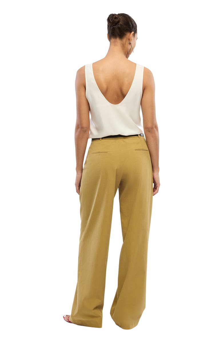 Another Tomorrow Relaxed Wide Leg Pant, Alternate, color, Thyme