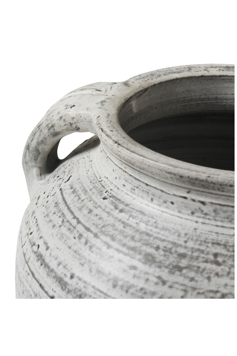 Clay Decorative Vase, Alternate, color, WHITE