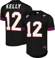 Mitchell & Ness Men's Mitchell & Ness Jim Kelly Black Buffalo Bills Retired Player Name & Number Mesh Top