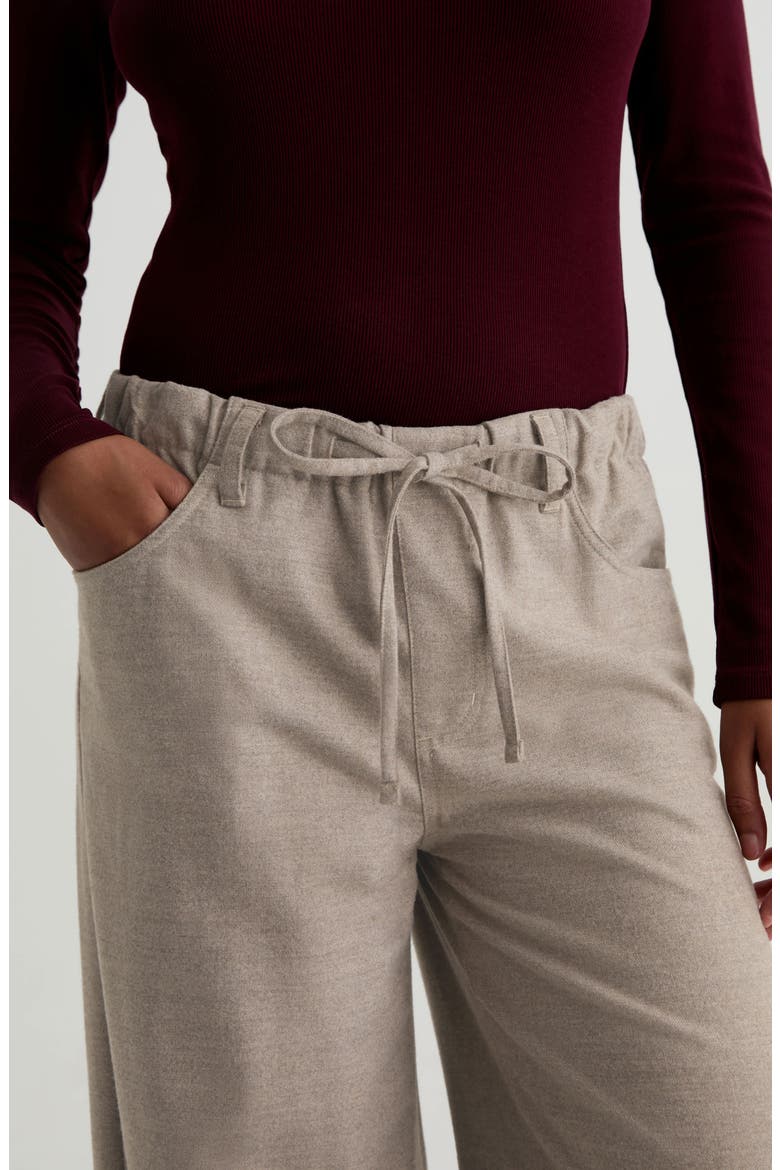 Stella Drawstring Wide Leg Pants, Alternate, color, MELANGE OAT
