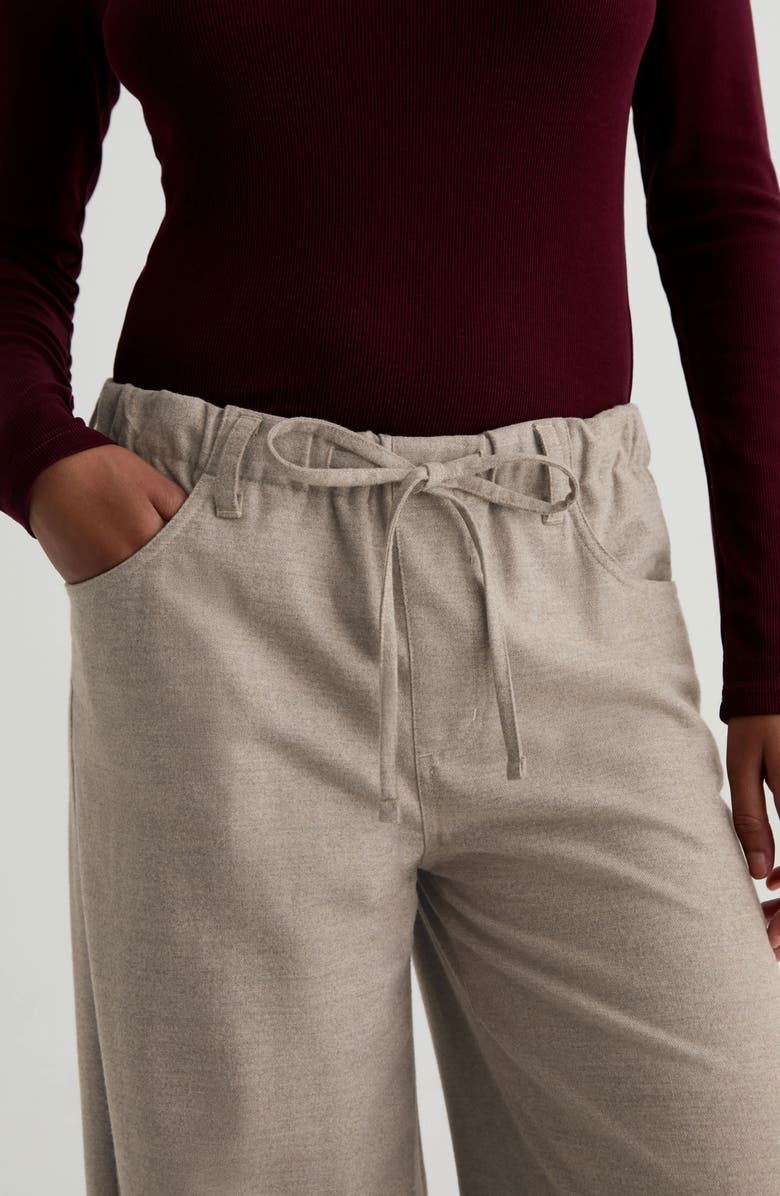 AG Stella Drawstring Wide Leg Pants, Alternate, color, Melange Oat