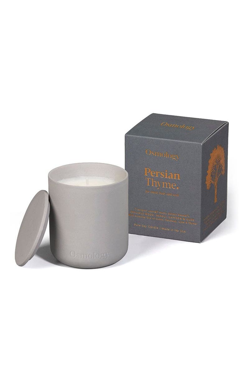 Osmology Persian Thyme Scented Candle - Neroli Saffron and Oudh, Main, color, Grey