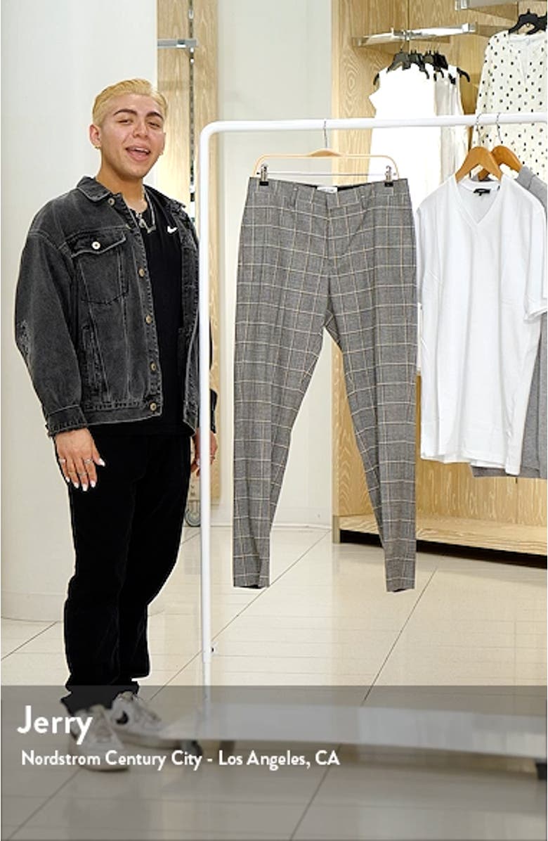 Grid Check Skinny Fit Suit Trousers, sales video thumbnail