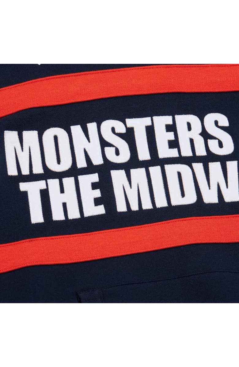 Mitchell & Ness Men's  Navy Chicago Bears Vintage Logo Head Coach Fleece Pullover Hoodie, Alternate, color, 