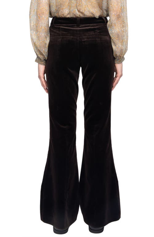 Zadig & Voltaire Prevy Cotton Velveteen Flare Leg Pants In Black