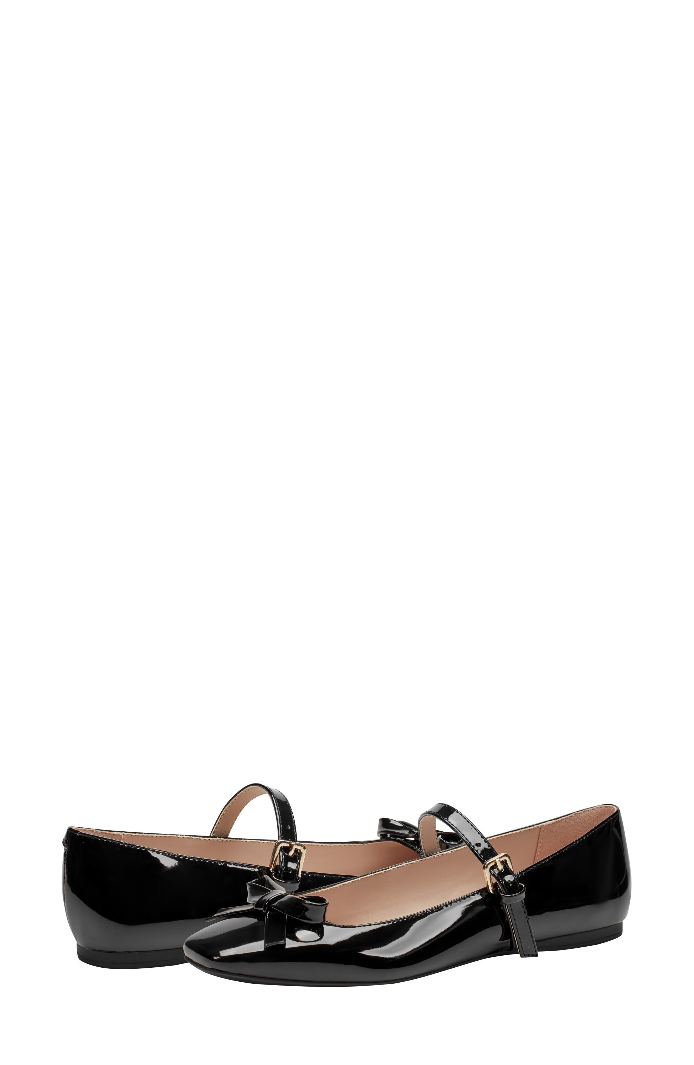 Bandolino Juletta Bow Mary Jane Flat, Alternate, color, Black