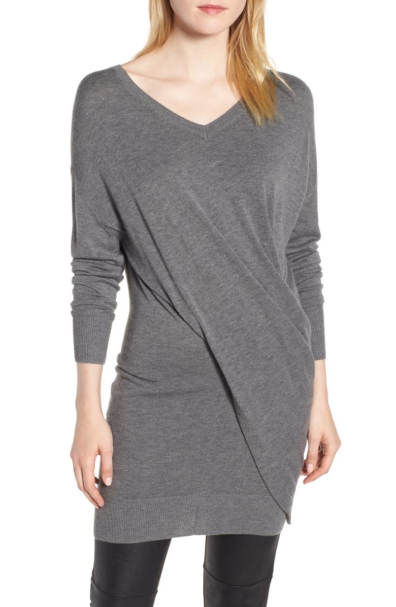 Trouvé Seamed Drape Sweater, Main, color, 