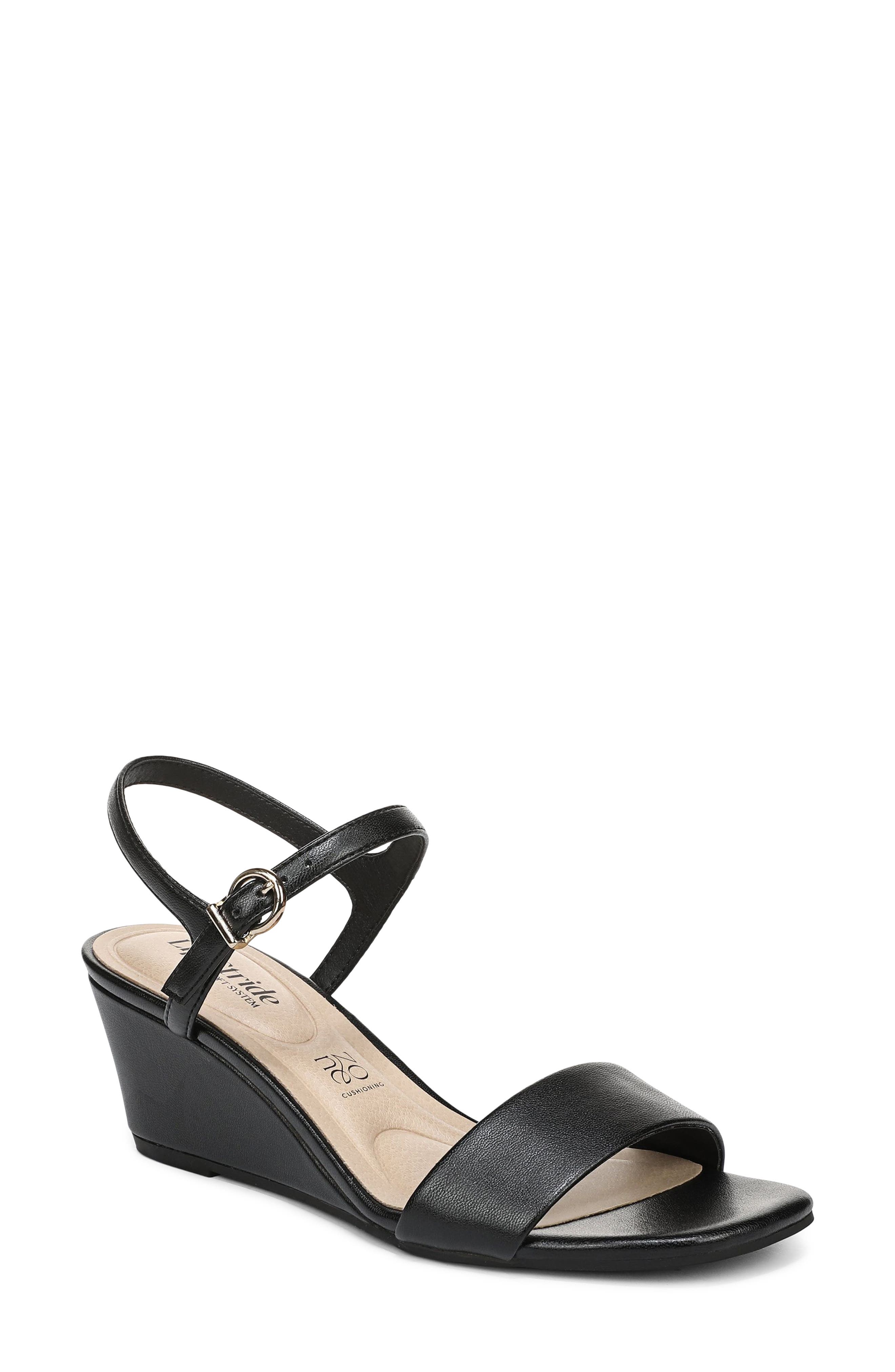 LifeStride Sawyer Slingback Wedge Sandal, Main, color, Black