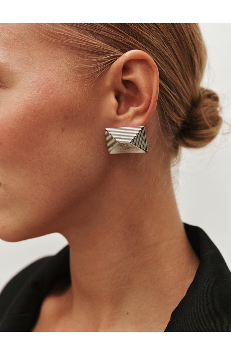 HEAVEN MAYHEM Celeste Earrings, Alternate, color, Silver