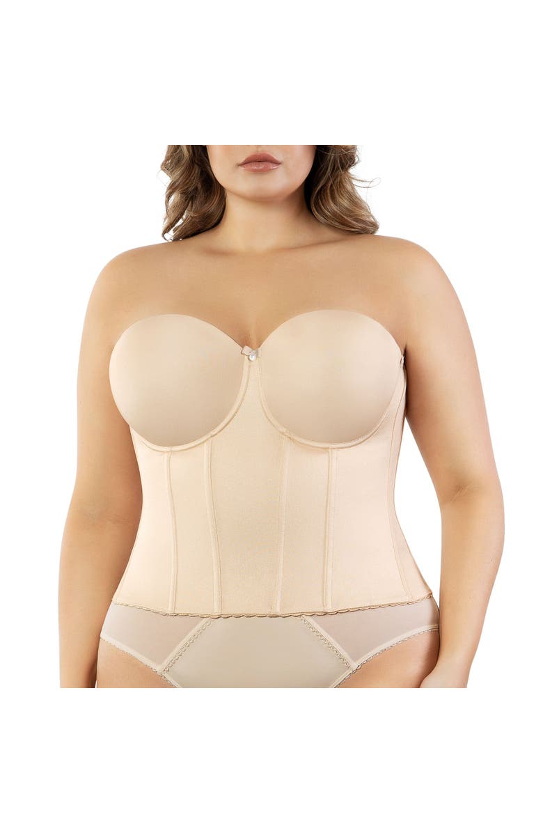 Parfait Elise Full Back Longline Smoothing Bustier, Alternate, color,
