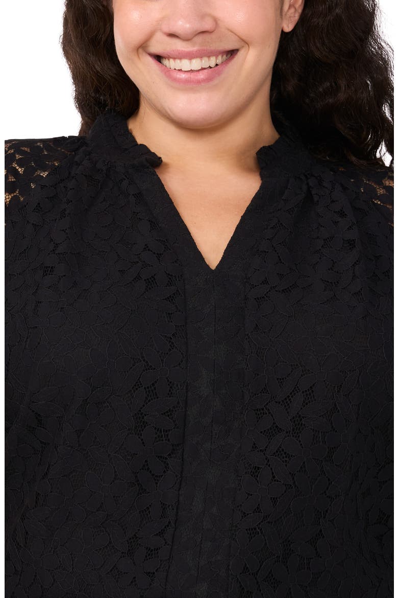 Raglan Sleeve Lace Top, Alternate, color, RICH BLACK
