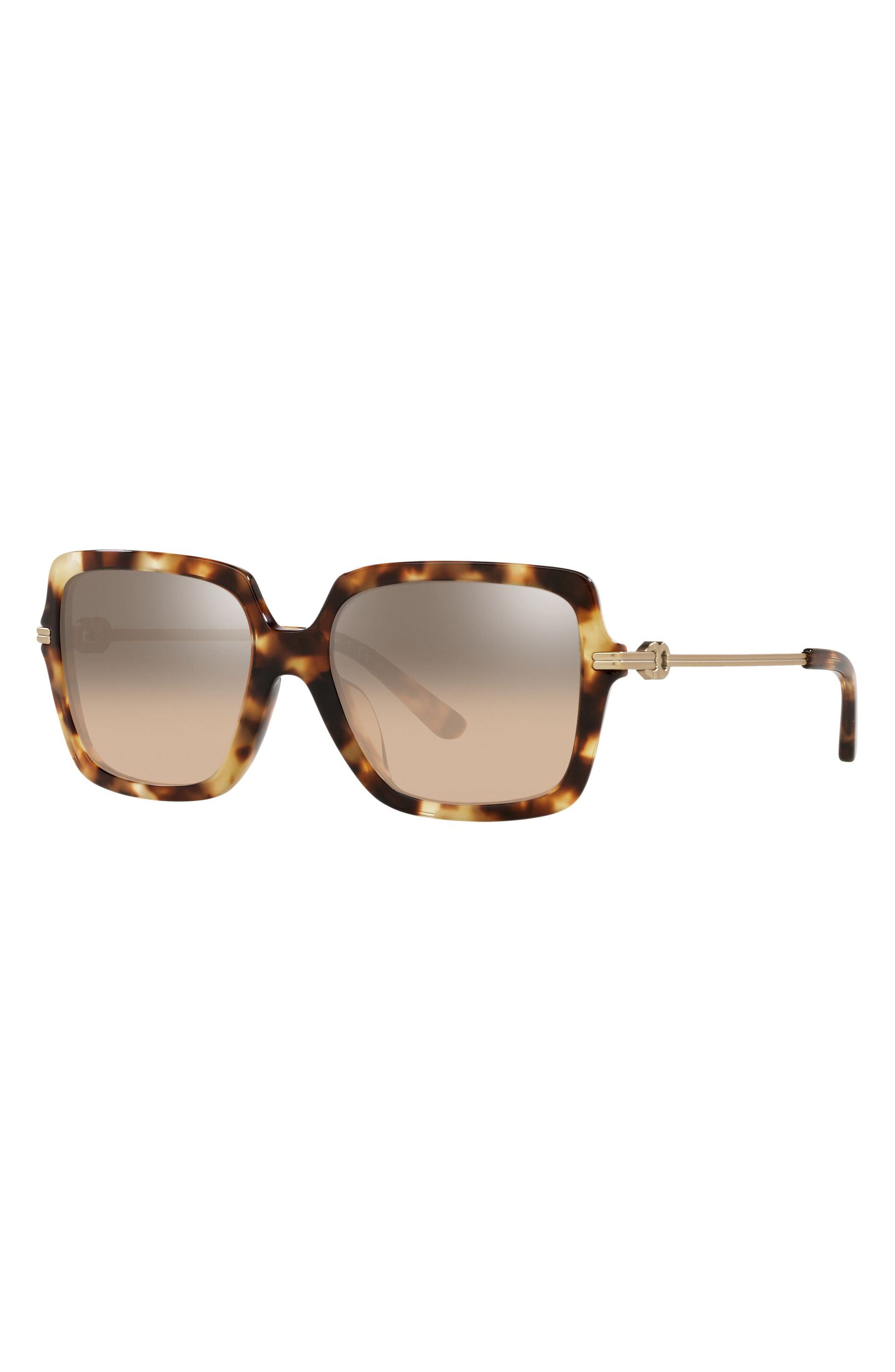 Tory Burch 54mm Vintage Tortoiseshell Pattern Square Sunglasses (Women ...
