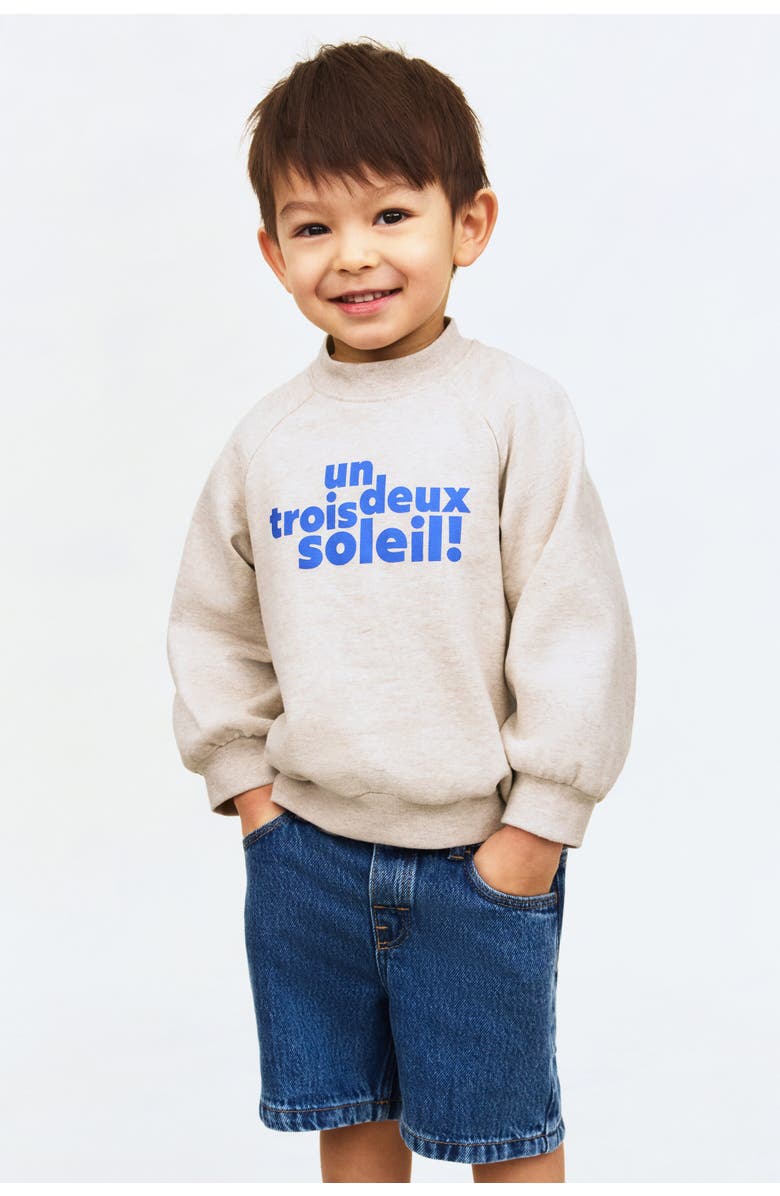 H&M Cotton Sweatshirt, Alternate, color, Light Beige/Soleil