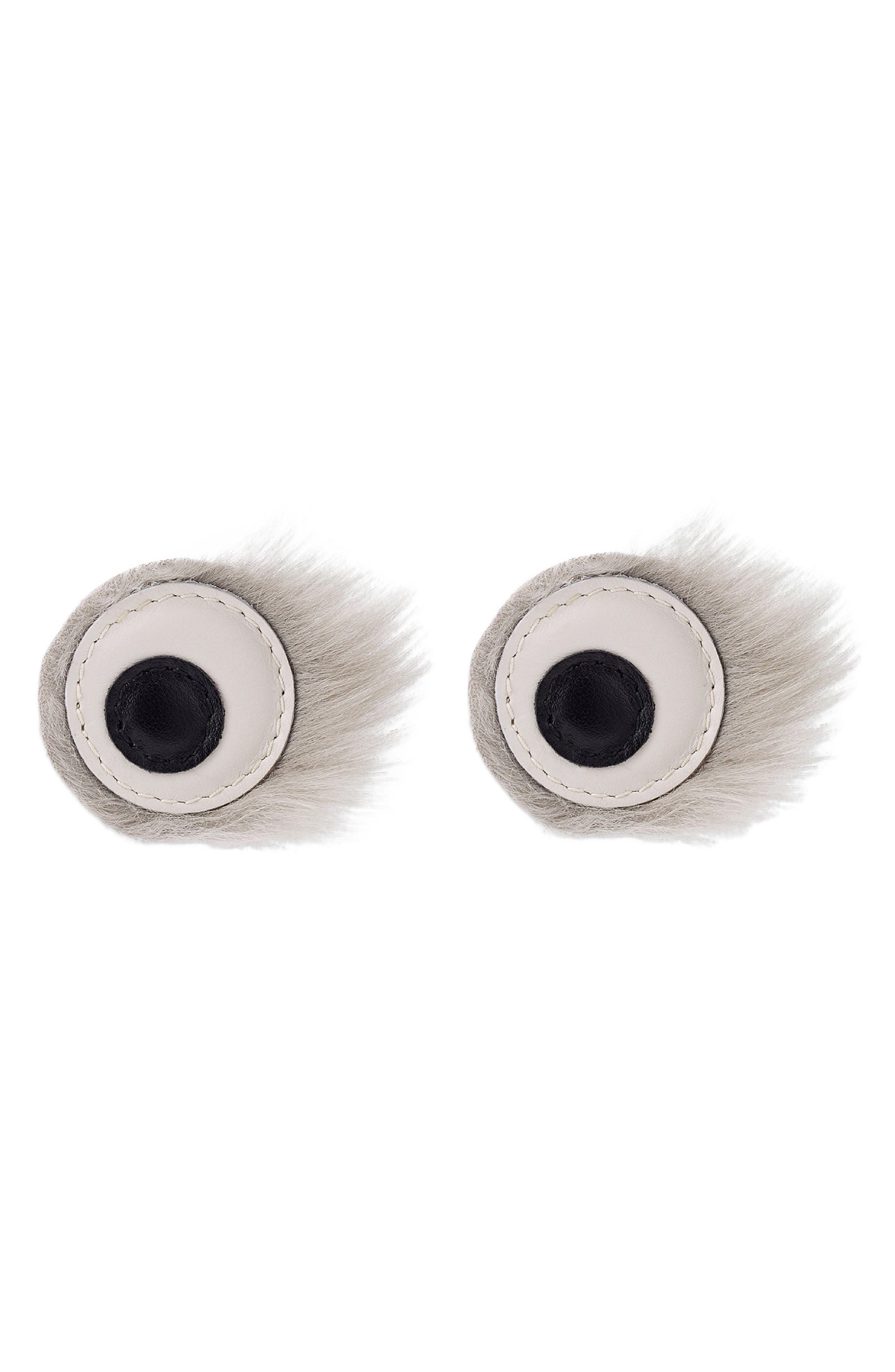 Anya Hindmarch Build a Bag Genuine Shearling Furry Eye Stickers
