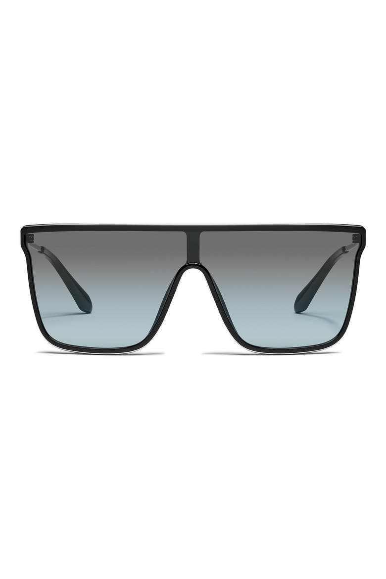 Nightfall Remixed 138mm Shield Sunglasses, Main, color, BLKGRYTQ