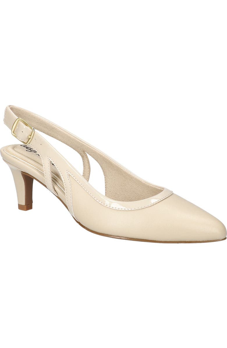 EASY STREET Glisten Kitten Heel Slingback Pump, Main, color, Bone
