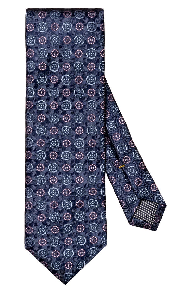 Eton Circle Medallion Silk Tie, Main, color,
