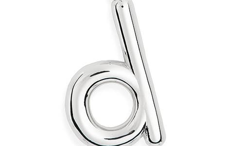 Leith Lowercase Initial Bubble Pendant Necklace In Metallic