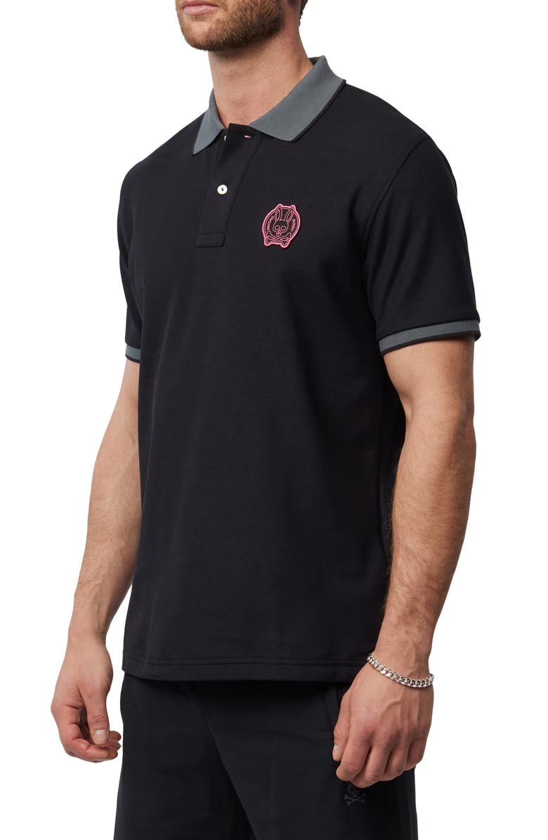Psycho Bunny Switzer Tipped Pima Cotton Piqué Polo, Alternate, color, 