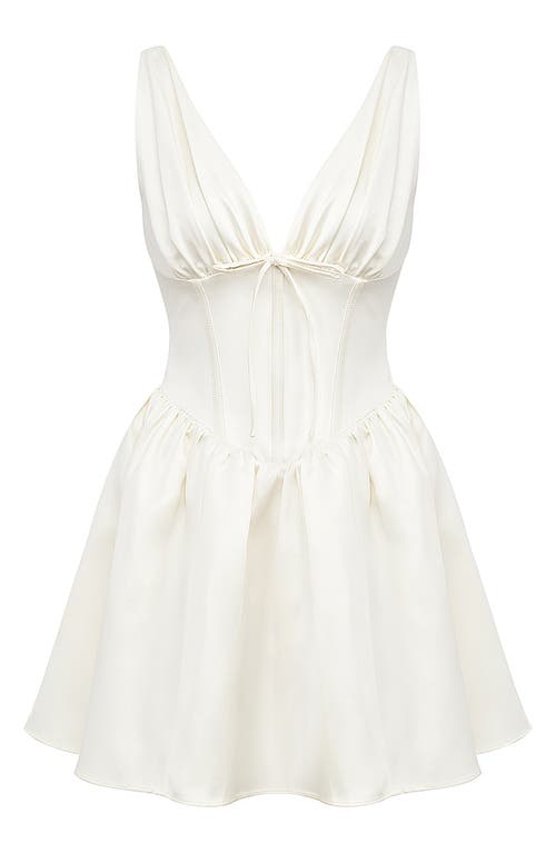 House Of Cb Emmeliette Satin Minidress In White