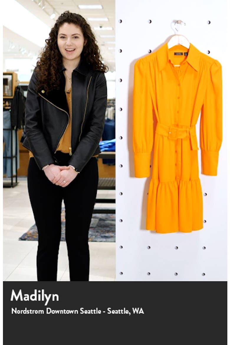 x Atlantic-Pacific Belted Long Sleeve Shirtdress video