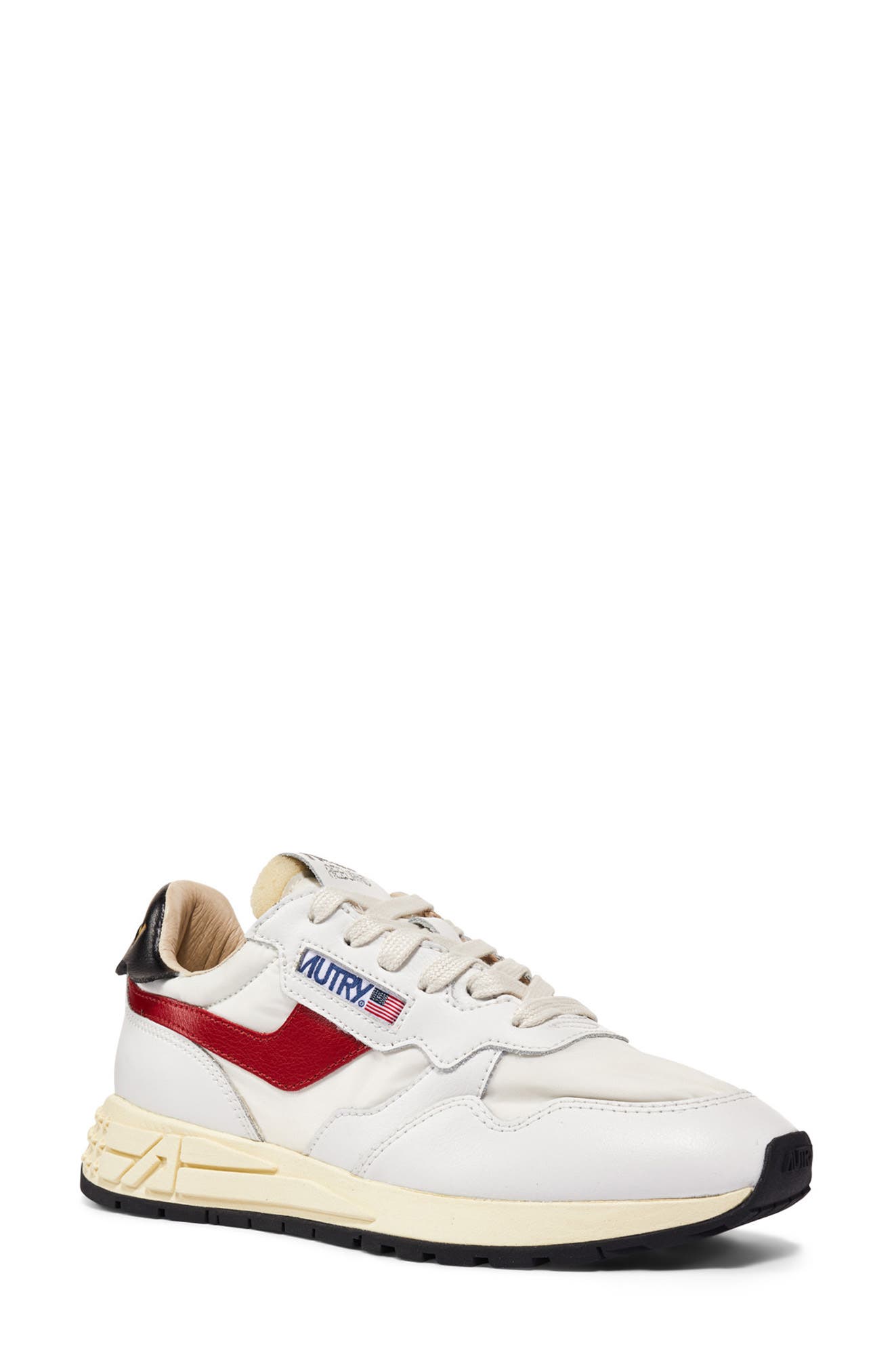 Reelwind Sneaker, Main, color, WHITE/ RED
