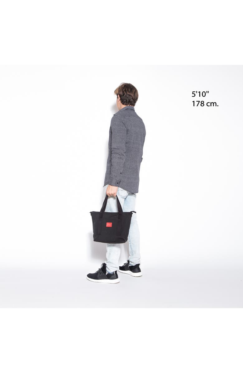 Manhattan Portage Waxed Nylon Rego Tote, Alternate, color, Black