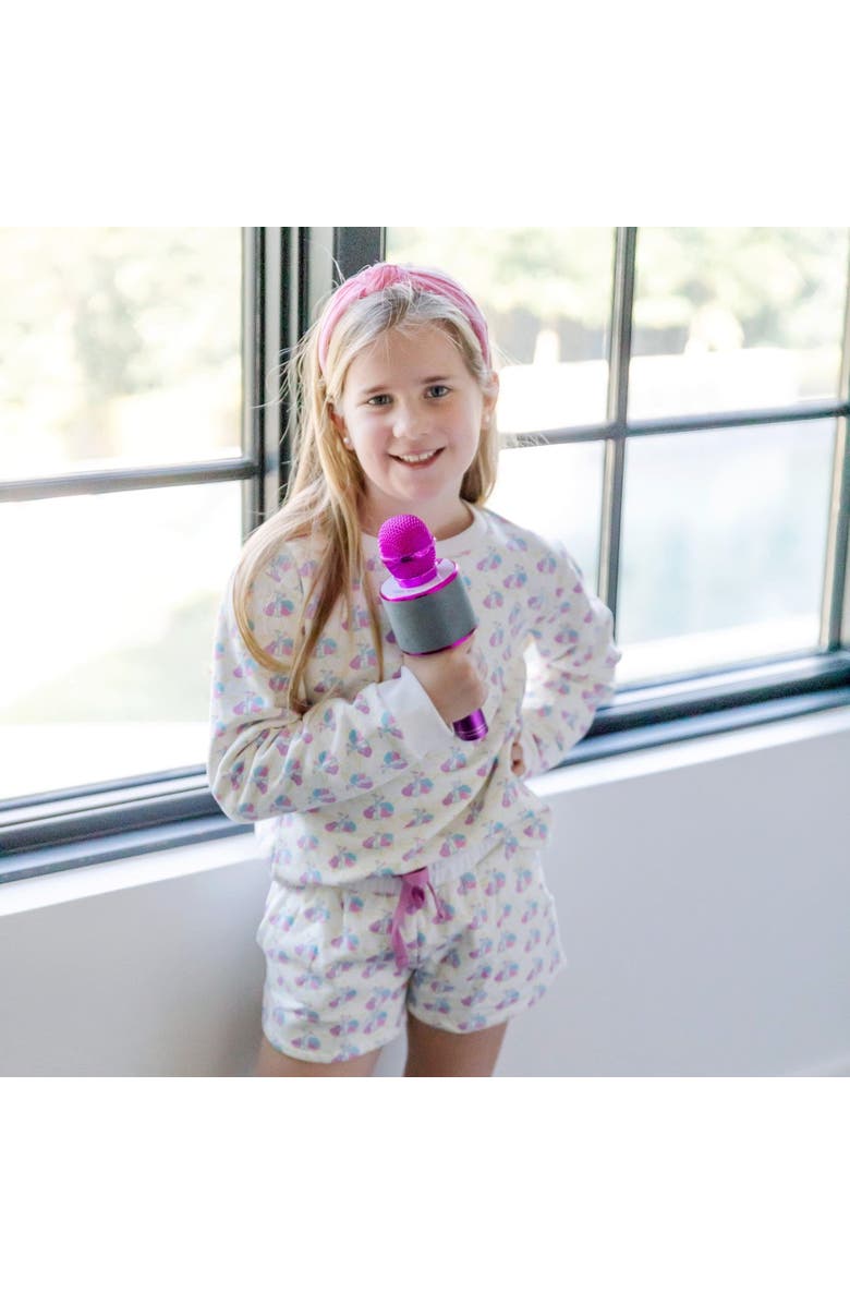 Lila and Hayes Stella Girls
 Sweatshirt Short Set, Alternate, color, Music Superstars